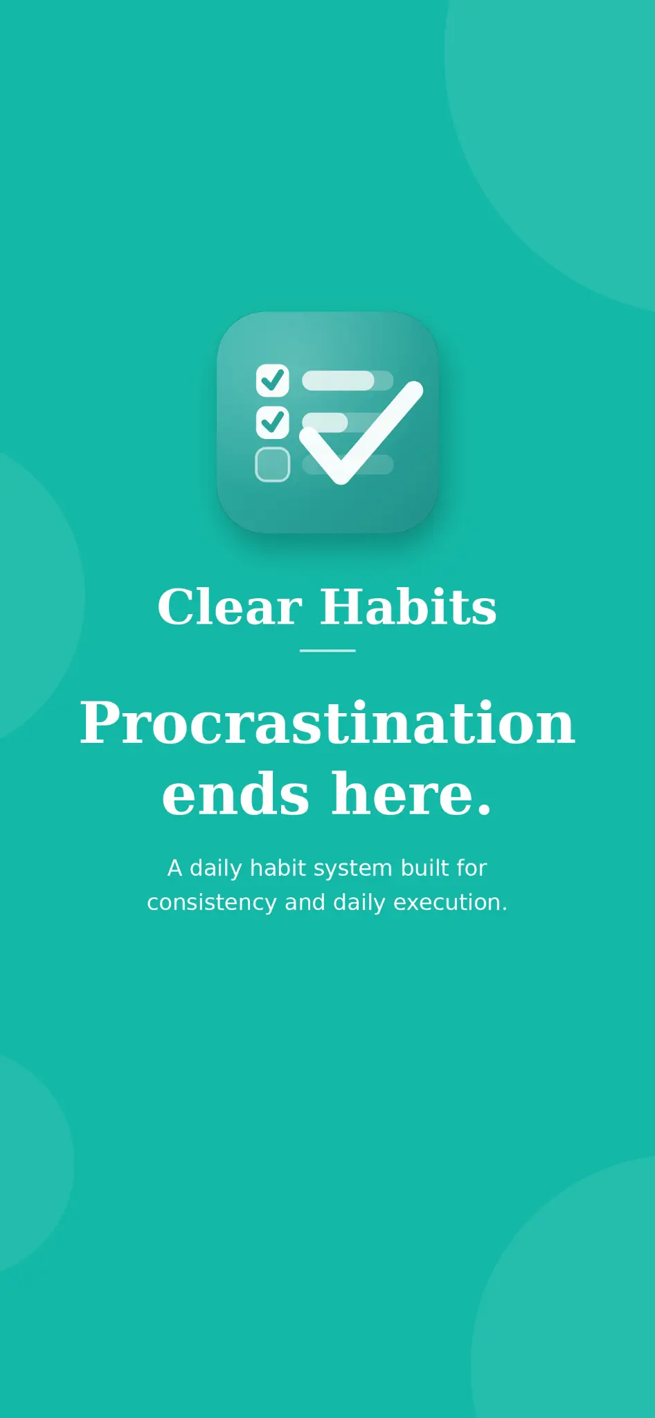 Clear Habits app hero